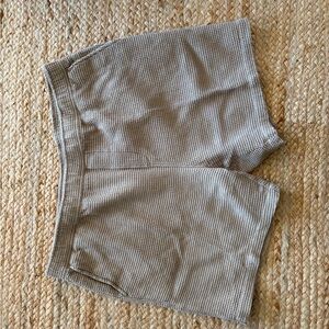 PAIGE Men's Tan Checkered Flat Front Shorts